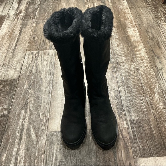 GEOX Women's Black Fur-Lined Boot Size 7 - Picture 8 of 16